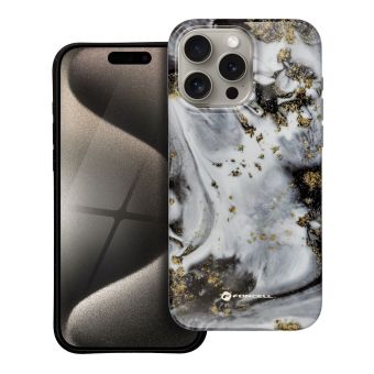 FORCELL F-PROTECT Mirage, Military Drop-Tested case compatible with MagSafe for IPHONE 15 PRO MAX silver fog