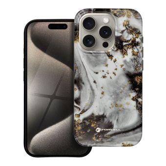 FORCELL F-PROTECT Mirage, Military Drop-Tested case compatible with MagSafe for IPHONE 15 PRO silver fog