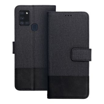 Gomma Book Samsung A21s - čierne (s prackou)