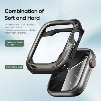 Obal DUX DUCIS case TAMO Apple Watch series 10 46 mm transparentno-čierny