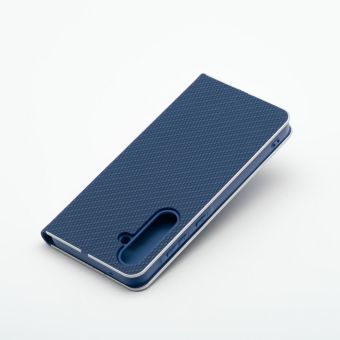Obal LUNA Book Carbon Samsung Galaxy A26 5G A266 modrý