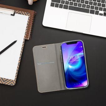 Obal LUNA Book Gold Xiaomi Redmi Note 14 Pro 5G/14 Pro+ 5G/POCO X7 5G silver
