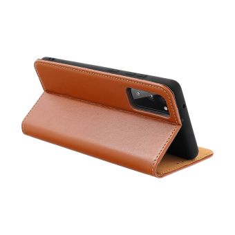 Obal SMART PRO Book Leather Xiaomi Redmi Note 14 4G hnedý