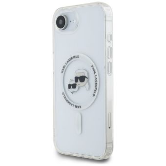 Karl Lagerfeld IML K&CH Heads Metal Frame MagSafe Zadní Kryt pro iPhone 16e Transparent