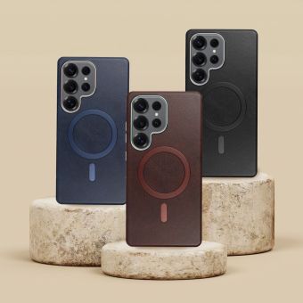 Obal GENTLEMAN MAG COVER Case MagSafe Samsung Galaxy A56 5G A566 čierny