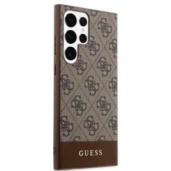 Obal Guess PU 4G Stripe Samsung Galaxy S24 Ultra 5G S928 GUHCS24LG4GLBR Brown