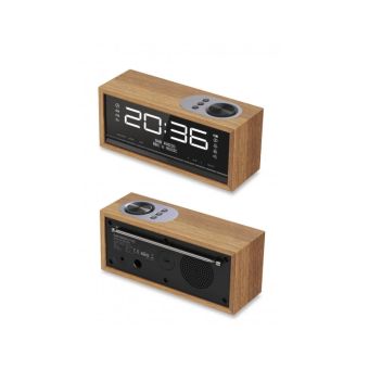 CARNEO C100, rádio DAB Plus, FM, BT, budík, OLED, hnedé