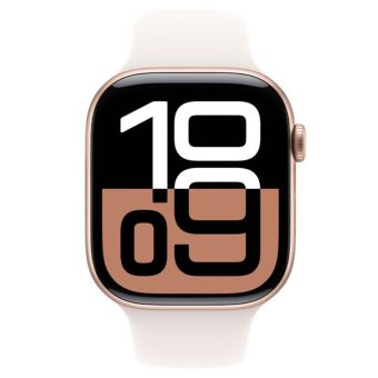 Apple Watch Series 10 GPS 46mm Rose Gold Aluminium Case with Light Blush Sport Band - M/L
