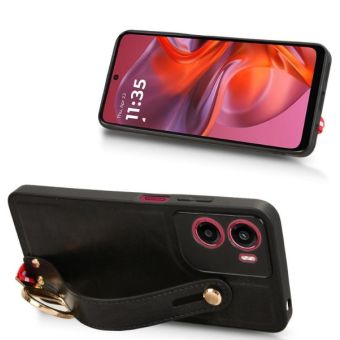 Obal Leather TPU/TPC Motorola Moto G05/E15 čierny