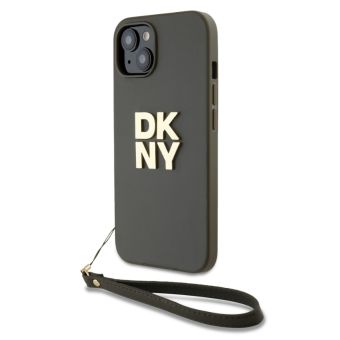 DKNY PU Leather Stack Logo Wrist Strap Apple iPhone 13 DKHCP13MPBSWSA zeleno-hnedý