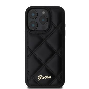 Obal Guess PU Leather Quilted Apple iPhone 16 Pro GUHCP16LPSQSQSK Black