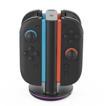 iPega SW2051 nabíjacia stanica s RGB pre JoyCon ovládače Nintendo Switch 2 čierna
