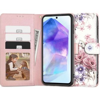 Obal Tech-Protect Wallet Samsung Galaxy A55 5G A556 kvety