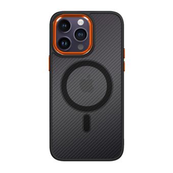 Obal Tel Protect Mag Carbon Apple iPhone 15 čierno-oranžový