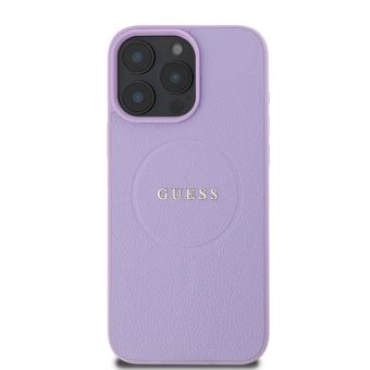Obal Guess PU Grained Classic Logo MagSafe Apple iPhone 16 Pro GUHMP16LPGHSMMU Purple