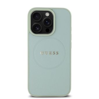 Obal Guess PU Grained Classic Logo MagSafe Apple iPhone 16 Pro GUHMP16LPGHSMMN Green