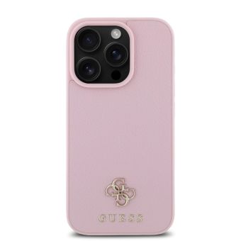 Obal Guess PU Grained 4G Small Metal Logo MagSafe Apple iPhone 16 Pro Max GUHMP16XPGCSM4MP Pink