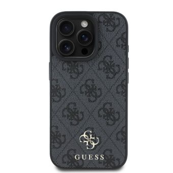 Obal Guess PU 4G Small Metal Logo MagSafe Apple iPhone 16 Pro GUHMP16LP4SM4MK Grey