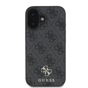 Obal Guess PU 4G Small Metal Logo MagSafe Apple iPhone 16 GUHMP16SP4SM4MK Grey
