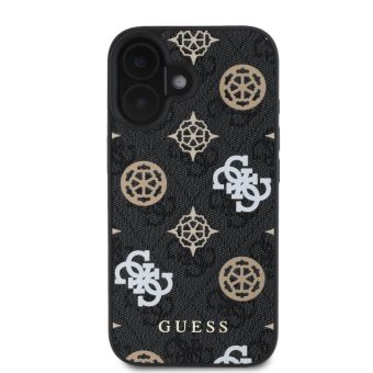 Obal Guess PU 4G Peony MagSafe Apple iPhone 16 GUHMP16SP4PWPK Black