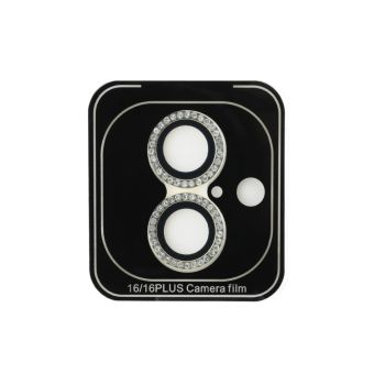 Ochranné sklo na fotoaparát Guess Fixed Glliter Lens Protection Apple iPhone 16/16 Plus GUCL162SGGD zlaté