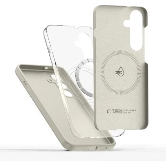 Obal Tech-Protect Liquid Silicone MagSafe Samsung Galaxy S25 5G S931 Cosmic Latte