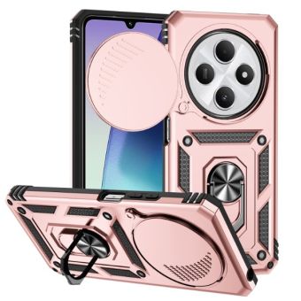 Obal Camshield Ring Armor Xiaomi Redmi 14C/POCO C75 ružovo-zlatý