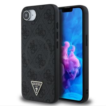 Obal Guess PU 4G Strass Triangle Metal Logo Apple iPhone 16e GUHMPSE4P4TDPK Black