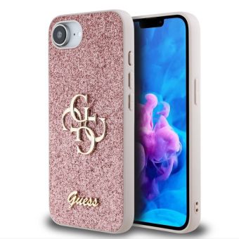 Obal Guess PU Fixed Glitter 4G Metal Logo Apple iPhone 16e GUHCPSE4HG4SGP Pink