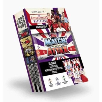 Futbalové karty Topps Match Attax TCG 2024/25 UCC Booster Tin 1 fialová