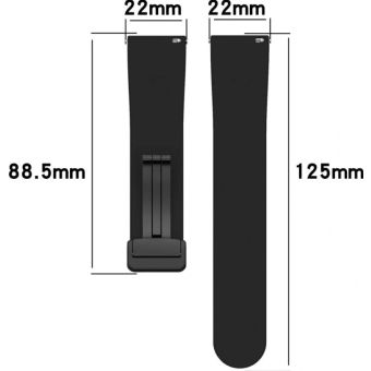 Remienok Bizon Strap Watch Silicone 22mm čierny