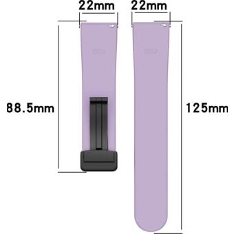 Remienok Bizon Strap Watch Silicone 22mm fialový