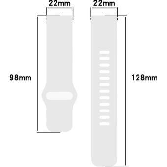 Remienok Bizon Strap Watch Silicone Xiaomi Redmi Watch 5 Lite/5 Active biely