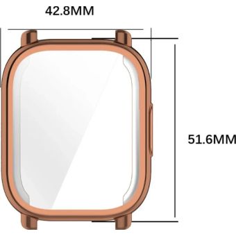 Ochranné puzdro/sklo Bizon Case Watch Felipe Xiaomi Redmi Watch 5 Active ružovo-zlaté