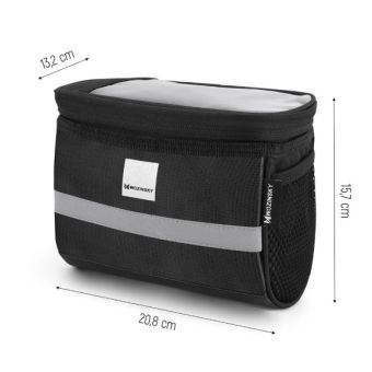 Wozinsky WNN12BK, taška na bicykel na riadidlá, 2l, čierna