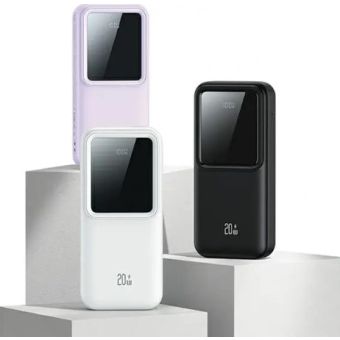 USAMS US-CD213 X-chel Series, 30000mAh 20W PD+QC 3.0, USB-C+Lightning, čierna