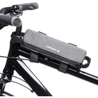 Wozinsky WBB37GRB, taška na bicykel na riadidlá/rám s termo izoláciou, 0.7l, sivá