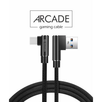 SWISSTEN Arcade, USB-A/USB-C, 1.2m, čierny
