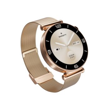 Garett Smartwatch Rose Gold Mesh steel