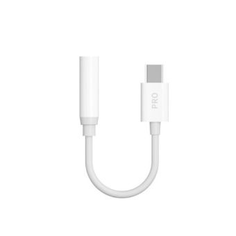 Dudao L16CPro, audio adaptér, USB-C/3.5 mm jack, biely