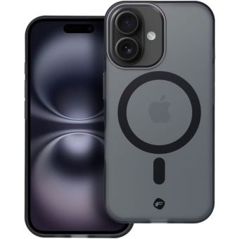 Obal FORCELL F-PROTECT Levels with Dual Layer 4D technology, Miliatry Drop Tested, MagSafe, Apple iPhone 16 Plus smoky black