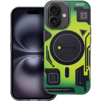 Obal FORCELL F-PROTECT Levels with Dual Layer 4D technology, Miliatry Drop Tested, MagSafe, Apple iPhone 16 cyber green