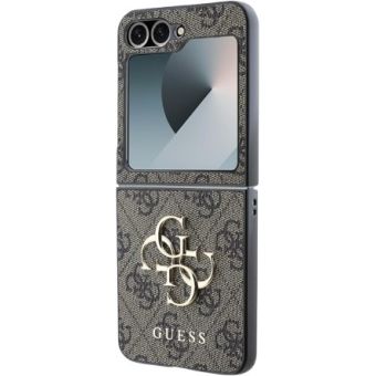 Obal Guess PU 4G Metal Logo Samsung Galaxy Z Flip6 5G F741 GUHCZF64GMGBR Brown