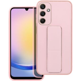 Obal LEATHER Case Kickstand Samsung Galaxy A25 5G A256 pink