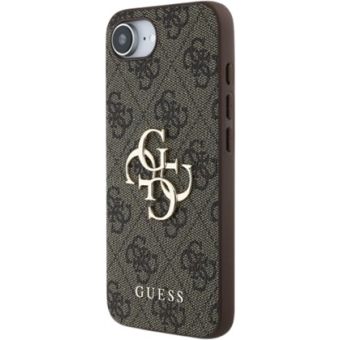 Obal Guess PU 4G Metal Logo Apple iPhone 16e GUHCPSE44GMGBR Brown