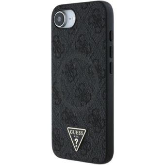 Obal Guess PU 4G Strass Triangle Metal Logo Apple iPhone 16e GUHMPSE4P4TDPK Black