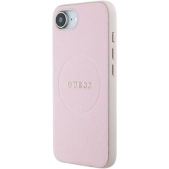 Obal Guess PU Grained Classic Logo MagSafe Apple iPhone 16e GUHMPSE4PGHSMMP Pink