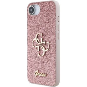 Obal Guess PU Fixed Glitter 4G Metal Logo Apple iPhone 16e GUHCPSE4HG4SGP Pink