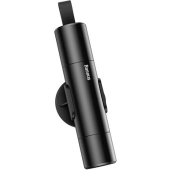 Baseus SUHZ-A01 2-in-1, bezpečnostné kladivko do auta(rozbíjanie skla/rezačka pásu), čierne 