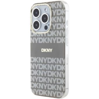Obal DKNY PC/TPU Repeat Pattern Tonal Stripe Magsafe Apple iPhone 13 Pro DKHMP13LHRHSEE béžový